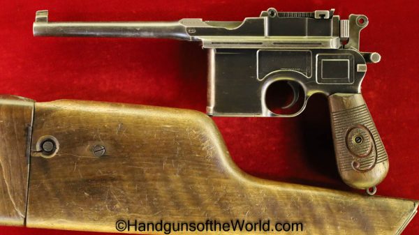 Mauser, 1896, Broomhandle, Red 9, Matching Stock, 9mm, C96, Handgun, Pistol, C&R, Collectible, WWI, WW1, German, Germany, Hand gun, Broom Handle