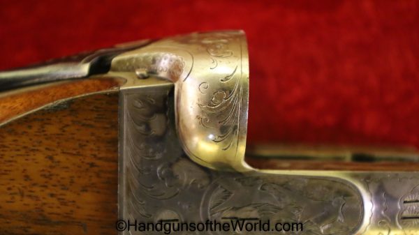Sauer & Sohn, Ejector, 16 Gauge, Double Barrel, Shotgun, Geco, Retailer Marked, Factory Engraved, German, Germany, SxS, 16GA, 16 GA, Sauer, Longarm