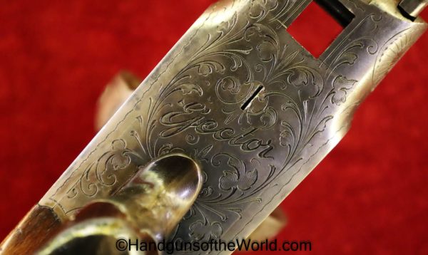 Sauer & Sohn, Ejector, 16 Gauge, Double Barrel, Shotgun, Geco, Retailer Marked, Factory Engraved, German, Germany, SxS, 16GA, 16 GA, Sauer, Longarm