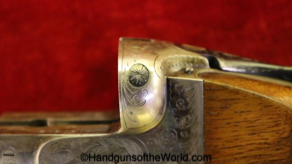 Sauer & Sohn, Ejector, 16 Gauge, Double Barrel, Shotgun, Geco, Retailer Marked, Factory Engraved, German, Germany, SxS, 16GA, 16 GA, Sauer, Longarm
