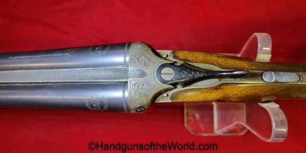 Sauer & Sohn, Ejector, 16 Gauge, Double Barrel, Shotgun, Geco, Retailer Marked, Factory Engraved, German, Germany, SxS, 16GA, 16 GA, Sauer, Longarm