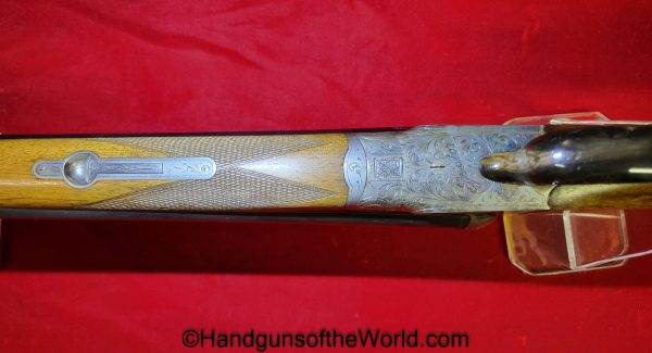 Sauer & Sohn, Ejector, 16 Gauge, Double Barrel, Shotgun, Geco, Retailer Marked, Factory Engraved, German, Germany, SxS, 16GA, 16 GA, Sauer, Longarm