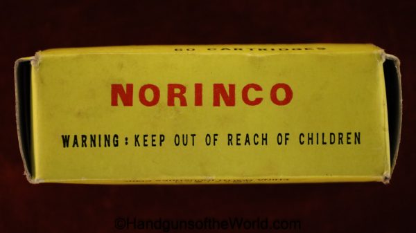 Chinese, Norinco, 7.62 x 25, Tokarev, Ammo, Ammunition, China, 7.62, 7.62x25, Original, Collectible, Handgun, Pistol, Hand gun, Yellow, Box, Boxed