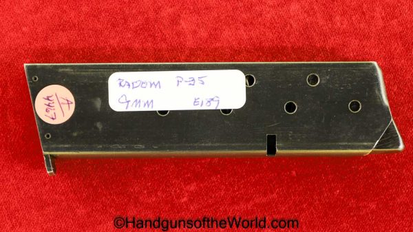 Radom, VIS, P-35, 9mm, Eagle 189, Proofed, Magazine, Clip, Mag, Original, German, Germany, WWII, WW2, P35, P.35, P 35, E/189, Handgun, Pistol, E189