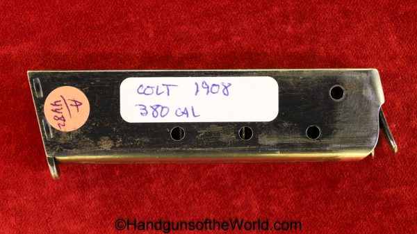 Colt, 1908, Pocket, Hammerless, .380, Magazine, Clip, Mag, Original, Collectible, Two-Tone, Two Tone, Model, Pocket Hammerless, 380, acp, auto, Handgun