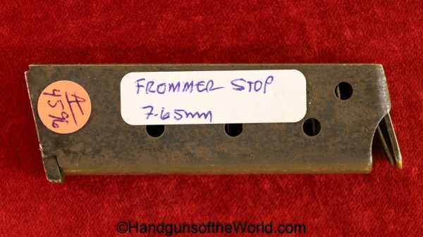 Frommer, Stop, 7.65mm, Magazine, Clip, Mag, Original, Collectible, Hungarian, Hungary, Handgun, Pistol, 32, .32, acp, auto, 7.65, Hand gun, Real, Vintage