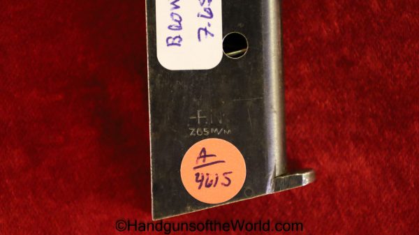 FN, Browning, 1922, 7.65mm, Magazine, Clip, Mag, Original, Collectible, Belgian, Belgium, Post-War, Post War, 32, .32, acp, auto, 7.65, Handgun, Pistol