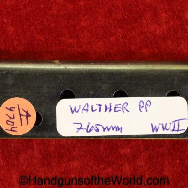 Walther, PP, 7.65mm, Magazine, Clip, WWII, Era, WW2, German, Germany, Original, Collectible, 7.65, .32, 32, acp, auto, Mag, Handgun, Pistol, Hand gun