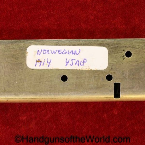 Norwegian, 1914, .45acp, Magazine, Clip, Mag, Original, Collectible, Model, 45, .45, acp, auto, Norway, Kongsberg, Colt, Colten, 1912, 1911, Handgun, Pistol