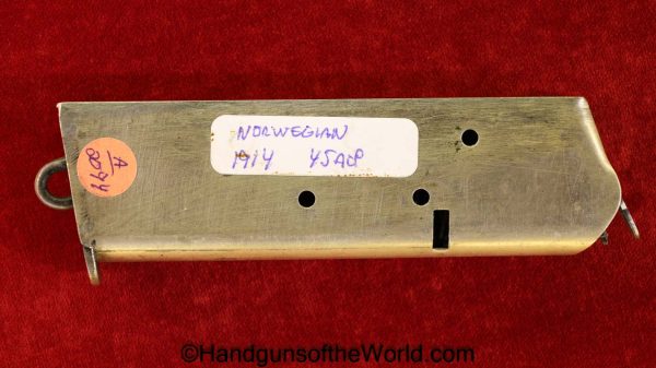 Norwegian, 1914, .45acp, Magazine, Clip, Mag, Original, Collectible, Model, 45, .45, acp, auto, Norway, Kongsberg, Colt, Colten, 1912, 1911, Handgun, Pistol