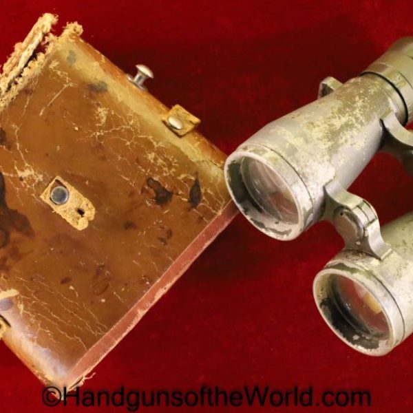 German, Germany, WW1, WWI, Field Binoculars, Binoculars, Feldglas 08, Original, Collectible, with Case, Cased, Militaria, Field Gear, Field, Military