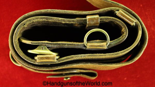 British, Sam Browne, Belt, with Suspender, Original, Collectible, Brown, Leather, Unmarked, English, Britain, England, UK, United Kingdom, Period, Vintage