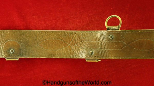 British, Sam Browne, Belt, with Suspender, Original, Collectible, Brown, Leather, Unmarked, English, Britain, England, UK, United Kingdom, Period, Vintage