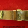 British, Sam Browne, Belt, with Suspender, Original, Collectible, Brown, Leather, Unmarked, English, Britain, England, UK, United Kingdom, Period, Vintage