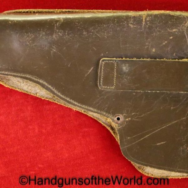 Beretta, 1915-1919, 7.65mm, Holster, Brown, leather, full front flap, 1915, Model, 7.65, 32, .32, acp, auto, Original, Collectible, Italian, Italy, Handgun