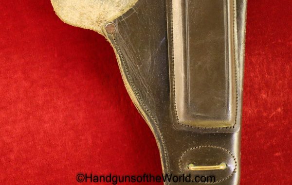 Beretta, 1915-1919, 7.65mm, Holster, Brown, leather, full front flap, 1915, Model, 7.65, 32, .32, acp, auto, Original, Collectible, Italian, Italy, Handgun