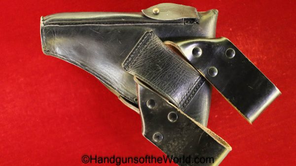 FN, Browning, 1922, Holster, Dutch, Pattern, Black, leather, full flap, Police, Holland, Netherlands, The Netherlands, Original, Collectible, Handgun, Pistol