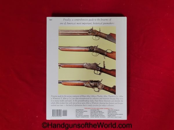 Ethan Allen, Allen, Wheelock, Book, Index, Guns, Firearms, Pistols, Handguns, Revolver, Revolvers, Unused, Paul Henry, 230 Pages, Collectible, Original