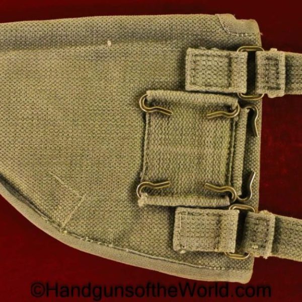 FN, Browning, High Power, Holster, Belgian, Green, canvas, with suede lining, Belgium, Post War, Post-War, Original, Collectible, Handgun, Pistol, Hand gun