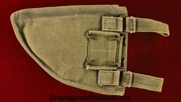 FN, Browning, High Power, Holster, Belgian, Green, canvas, with suede lining, Belgium, Post War, Post-War, Original, Collectible, Handgun, Pistol, Hand gun