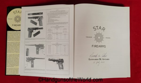 Star, Star Firearms, Firearms, Pistols, Handguns, Leonardo Antaris, Book, Hardbound, Hard Cover, 640 Pages, Unused, Original, Index, Collectible, Education