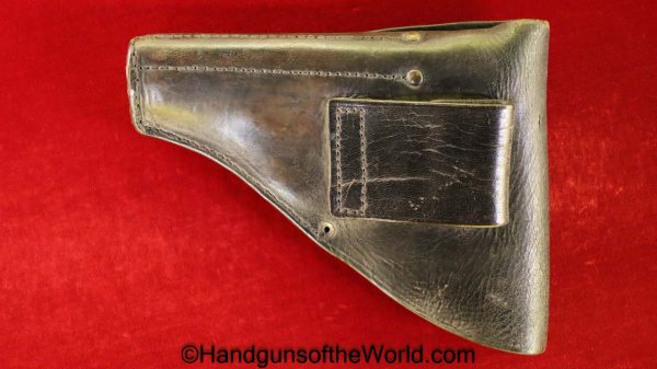 FN, Browning, Model, 1922, Holster, Brown, leather, Original, Collectible, Chrome, Hardware, Fittings, Handgun, Hand gun, Pistol, Chrome Fittings