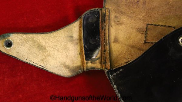 FN, Browning, High Power, Holster, Belgium, Formed, black, leather, brass fittings, Dated, 1961, Original, Collectible, Belgian, BHP, Post War, Post-War