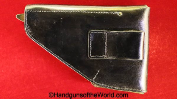 FN, Browning, High Power, Holster, Belgium, Formed, black, leather, brass fittings, Dated, 1961, Original, Collectible, Belgian, BHP, Post War, Post-War