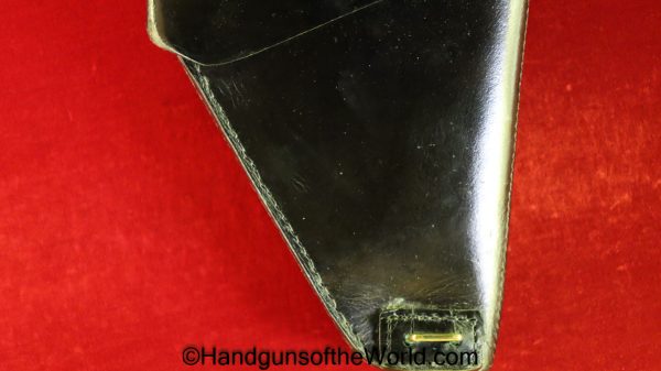 FN, Browning, High Power, Holster, Belgium, Formed, black, leather, brass fittings, Dated, 1961, Original, Collectible, Belgian, BHP, Post War, Post-War