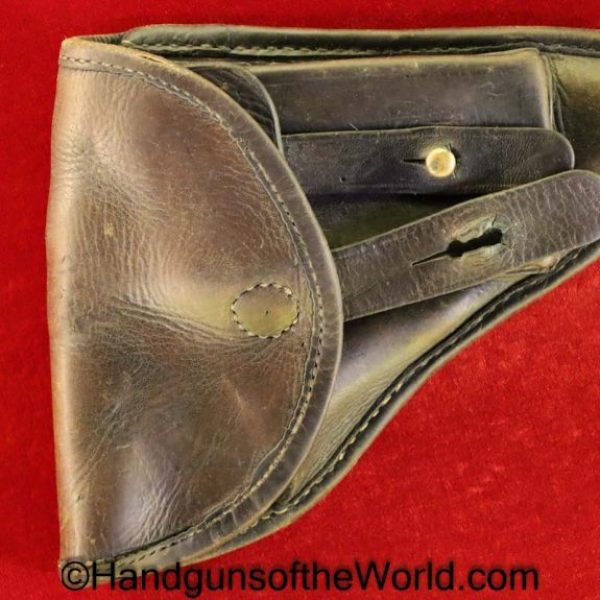 CZ-24, Holster, Brown, Leather, Original, Collectible, Czech, Czechoslovakia, CZ24, CZ 24, CZ, 24, Handgun, Pistol, Hand gun, WWII, WW2