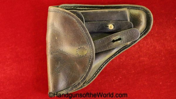 CZ-24, Holster, Brown, Leather, Original, Collectible, Czech, Czechoslovakia, CZ24, CZ 24, CZ, 24, Handgun, Pistol, Hand gun, WWII, WW2