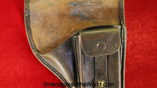 CZ-24, Holster, Brown, Leather, Original, Collectible, Czech, Czechoslovakia, CZ24, CZ 24, CZ, 24, Handgun, Pistol, Hand gun, WWII, WW2