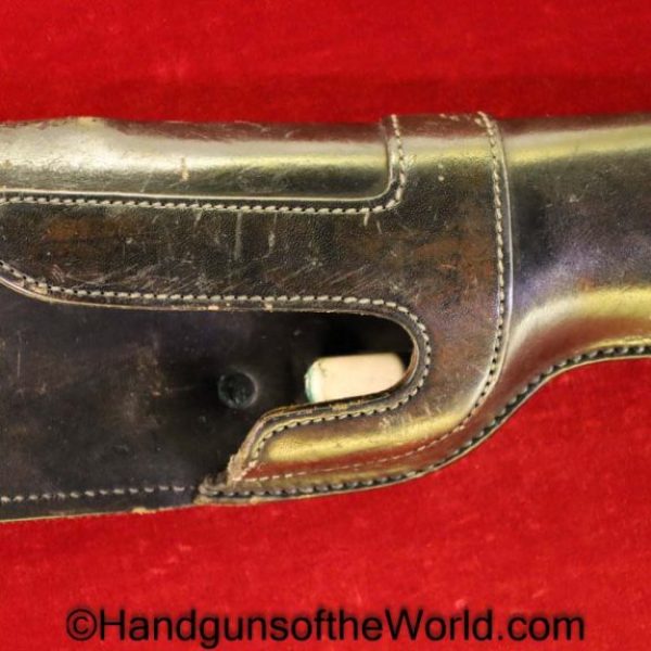 Colt, Government Model, Audley, Holster, black brown, leather, Dated, 1914, Original, Collectible, 1911, Handgun, Pistol, Government, Model, Spring, Clip