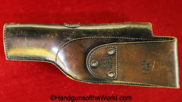 Colt, Government Model, Audley, Holster, black brown, leather, Dated, 1914, Original, Collectible, 1911, Handgun, Pistol, Government, Model, Spring, Clip