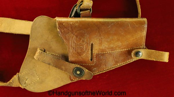 Colt, 1911, 45, .45, acp, auto, 1911A1, Enger - Kress, Shoulder Holster, Holster, Original, Collectible, WWII, WW2, brown, leather, USA, Americana, America