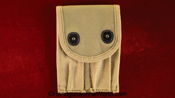 Colt, 1911, Mills, Holster, Belt, Package, narrow flap, variation, Tan, Canvas, Original, Collectible, USA, American, Americana, America, Handgun, Pistol