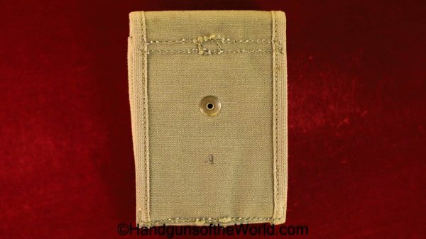 Colt, 1911, Mills, Holster, Belt, Package, narrow flap, variation, Tan, Canvas, Original, Collectible, USA, American, Americana, America, Handgun, Pistol