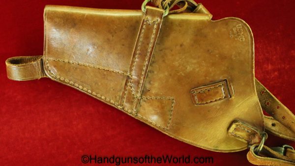 Colt, 1911A1, Shoulder Holster, USMC, 45, USMC 45, Boyt, Holster, Original, Collectible, 1911, 45, .45, Handgun, Pistol, WWII, WW2, Shoulder, Tan, Leather