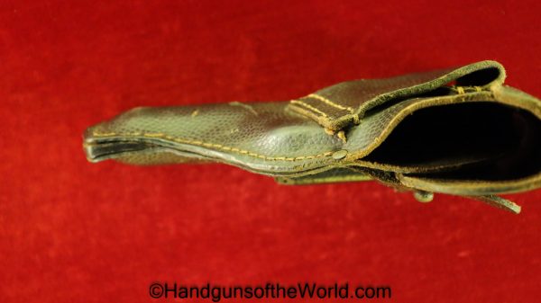 Dreyse, 1907, Holster, WWI, WW1, German, Germany, Original, Collectible, Handgun, Pistol, Black, leather, pebble grain, pattern, Berlin, 1915, Dated, Model