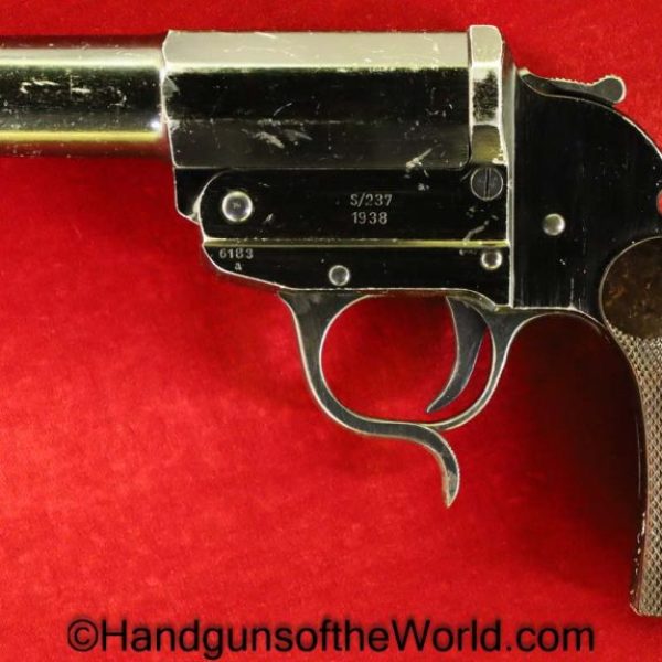 German, Herr, Flare Pistol, 26.5mm, S/237, 1938, Full Rig, with Holster, Germany, WWII, WW2, Pistol, Handgun, Non-FFL, Non FFL, Flare, Signal, 26.5, S237