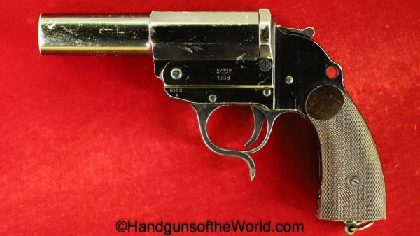 German, Herr, Flare Pistol, 26.5mm, S/237, 1938, Full Rig, with Holster, Germany, WWII, WW2, Pistol, Handgun, Non-FFL, Non FFL, Flare, Signal, 26.5, S237