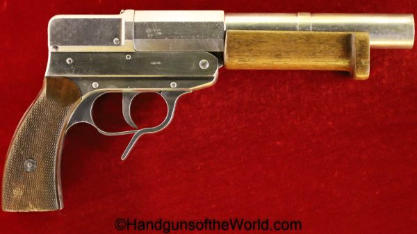 German, Walther, SL, Flare Pistol, 26.5mm, Single Shot, Stainless Steel, Kriegsmarine, U-Boat, U-Boot, Submarine, Germany, WWII, WW2, Handgun, Collectible