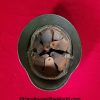 Finnish, M40/55, Helmet, Green Paint, Steel, Original, Collectible, Finland, Army, WWII, WW2, Leather Liner, Finnish Contract