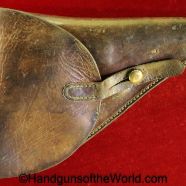 French, 1892, Revolver, Holster, Soft Shell, brown, leather, Softshell, Original, Collectible, Hand gun, Handgun, France, Model, Lebel, with 3 Ammo Pouches