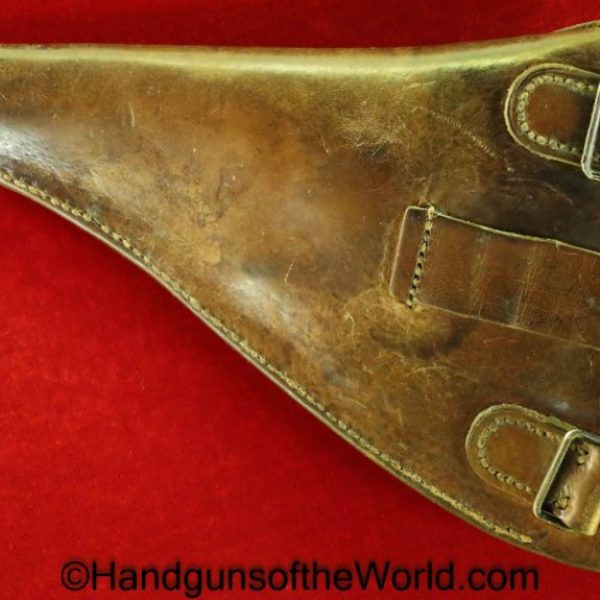 French, 1892, Revolver, Holster, Soft Shell, brown, leather, Softshell, Original, Collectible, Hand gun, Handgun, France, Model, Lebel, with 3 Ammo Pouches