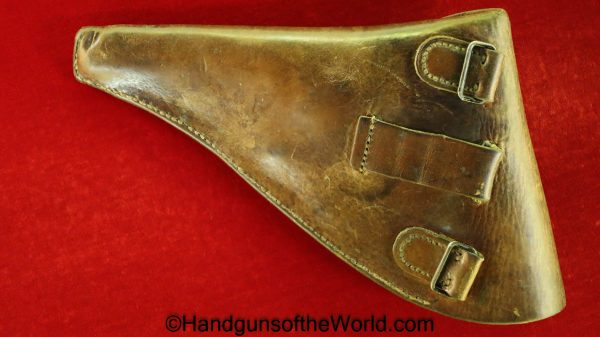 French, 1892, Revolver, Holster, Soft Shell, brown, leather, Softshell, Original, Collectible, Hand gun, Handgun, France, Model, Lebel, with 3 Ammo Pouches