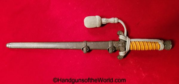 German, Officers, Army, Dagger, With Portepee, Original, Collectible, Germany, WWII, WW2, Army Dagger, Officers Dagger, Eikhorn, Logo