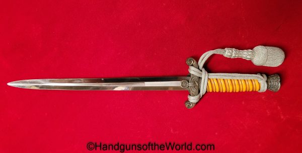 German, Officers, Army, Dagger, With Portepee, Original, Collectible, Germany, WWII, WW2, Army Dagger, Officers Dagger, Eikhorn, Logo