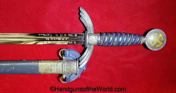 German, Germany, Luftwaffe, Officers, Presentation, Sword, Original, Collectible, 1936, Officer, Cottbus, Rare, WWII, WW2, Airforce, Air Force, Vintage