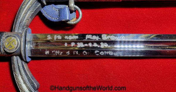 German, Germany, Luftwaffe, Officers, Presentation, Sword, Original, Collectible, 1936, Officer, Cottbus, Rare, WWII, WW2, Airforce, Air Force, Vintage